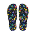 Watercolor Rocket Pattern Print Flip Flops