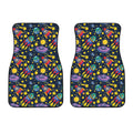 Watercolor Rocket Pattern Print Front Car Floor Mats