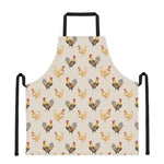 Watercolor Rooster Pattern Print Apron