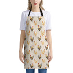 Watercolor Rooster Pattern Print Apron