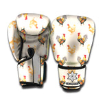 Watercolor Rooster Pattern Print Boxing Gloves
