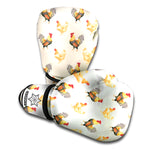 Watercolor Rooster Pattern Print Boxing Gloves