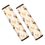 Watercolor Rooster Pattern Print Car Seat Belt Covers