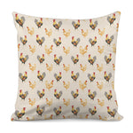 Watercolor Rooster Pattern Print Pillow Cover