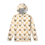 Watercolor Rooster Pattern Print Pullover Hoodie