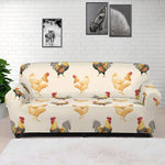 Watercolor Rooster Pattern Print Sofa Cover