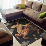Watercolor Sagittarius Zodiac Sign Print Area Rug