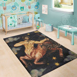Watercolor Sagittarius Zodiac Sign Print Area Rug