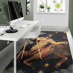Watercolor Sagittarius Zodiac Sign Print Area Rug