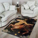 Watercolor Sagittarius Zodiac Sign Print Area Rug