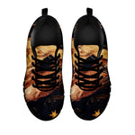 Watercolor Sagittarius Zodiac Sign Print Black Sneakers