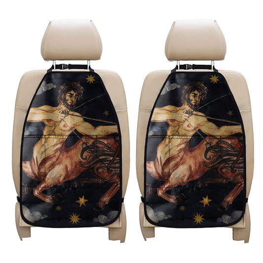 Watercolor Sagittarius Zodiac Sign Print Car Seat Organizers