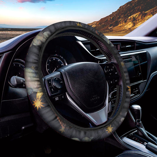 Watercolor Sagittarius Zodiac Sign Print Car Steering Wheel Cover