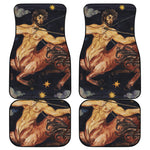 Watercolor Sagittarius Zodiac Sign Print Front and Back Car Floor Mats