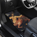 Watercolor Sagittarius Zodiac Sign Print Front and Back Car Floor Mats