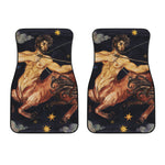 Watercolor Sagittarius Zodiac Sign Print Front Car Floor Mats
