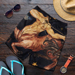 Watercolor Sagittarius Zodiac Sign Print Men's Shorts