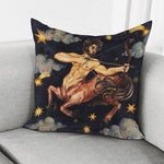 Watercolor Sagittarius Zodiac Sign Print Pillow Cover