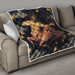 Watercolor Sagittarius Zodiac Sign Print Quilt