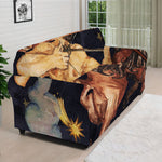 Watercolor Sagittarius Zodiac Sign Print Sofa Cover