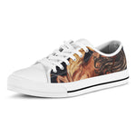 Watercolor Sagittarius Zodiac Sign Print White Low Top Shoes