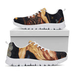 Watercolor Sagittarius Zodiac Sign Print White Sneakers