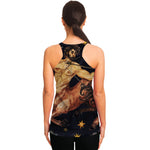 Watercolor Sagittarius Zodiac Sign Print Women's Racerback Tank Top