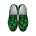 Watercolor Saint Patrick's Day Print Black Slip On Shoes