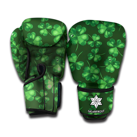 Watercolor Saint Patrick's Day Print Boxing Gloves