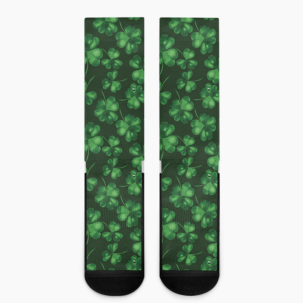 Watercolor Saint Patrick's Day Print Crew Socks