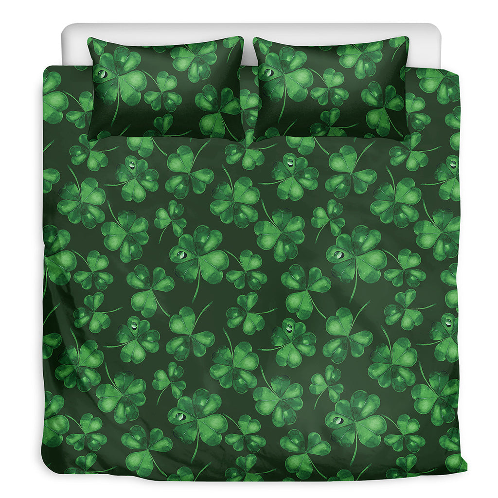 Watercolor Saint Patrick's Day Print Duvet Cover Bedding Set
