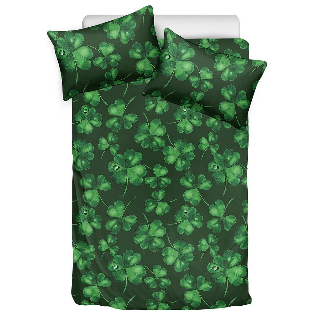 Watercolor Saint Patrick's Day Print Duvet Cover Bedding Set