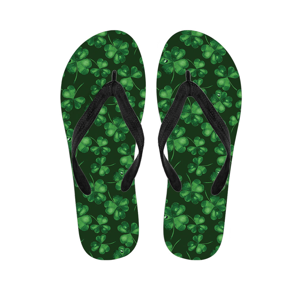 Watercolor Saint Patrick's Day Print Flip Flops
