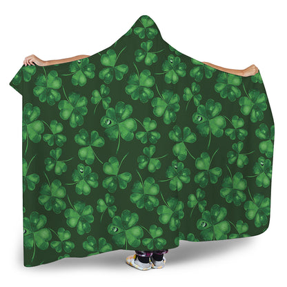Watercolor Saint Patrick's Day Print Hooded Blanket