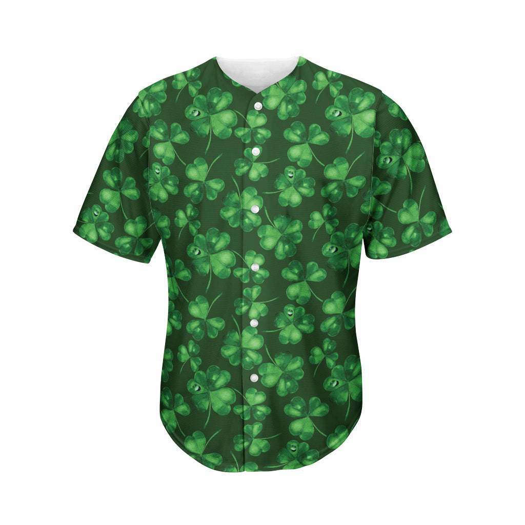 Watercolor Saint Patrick's Day Print Men's Baseball Jersey