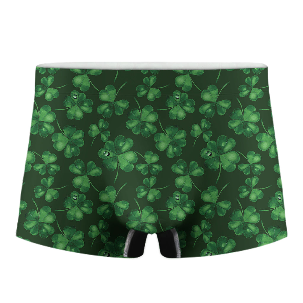 Watercolor Saint Patrick's Day Print Men's Boxer Briefs
