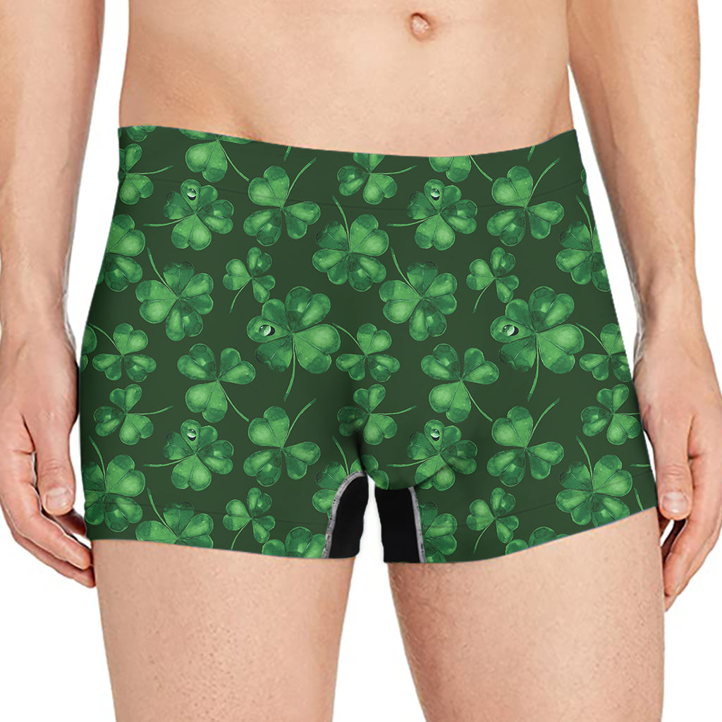 Watercolor Saint Patrick's Day Print Men's Boxer Briefs