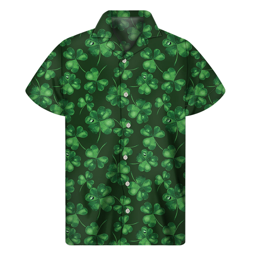 Watercolor Saint Patrick's Day Print Men's Short Sleeve Shirt