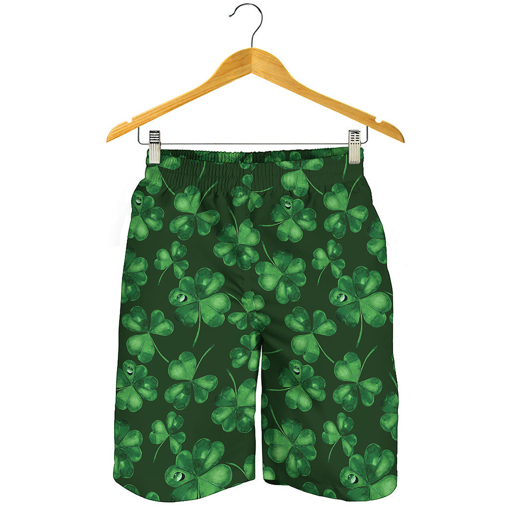 Watercolor Saint Patrick's Day Print Men's Shorts