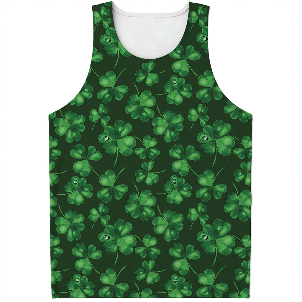 Watercolor Saint Patrick's Day Print Men's Tank Top