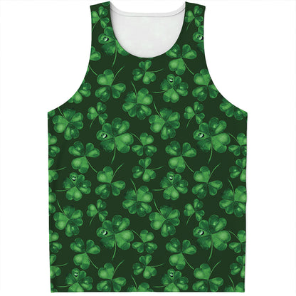 Watercolor Saint Patrick's Day Print Men's Tank Top