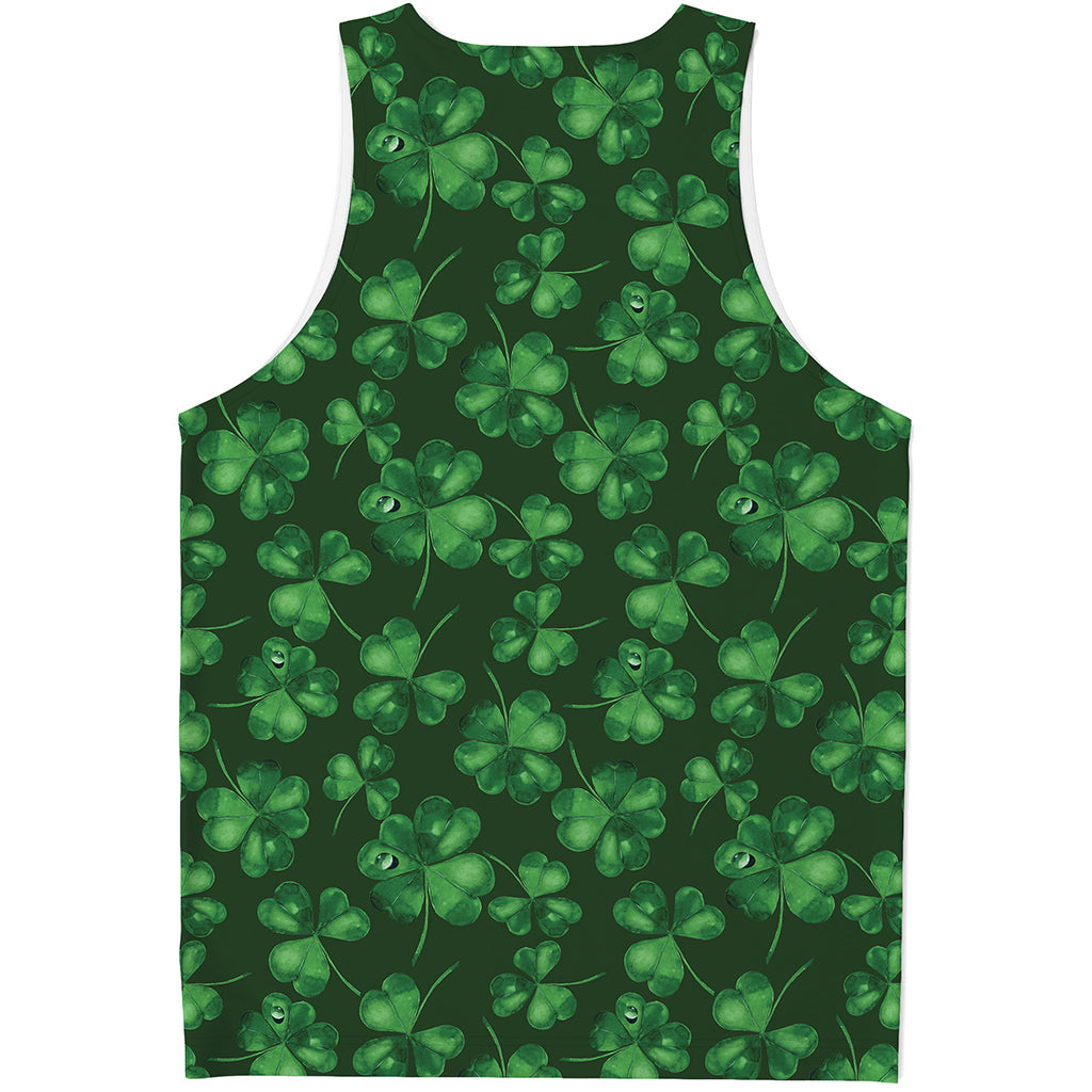 Watercolor Saint Patrick's Day Print Men's Tank Top