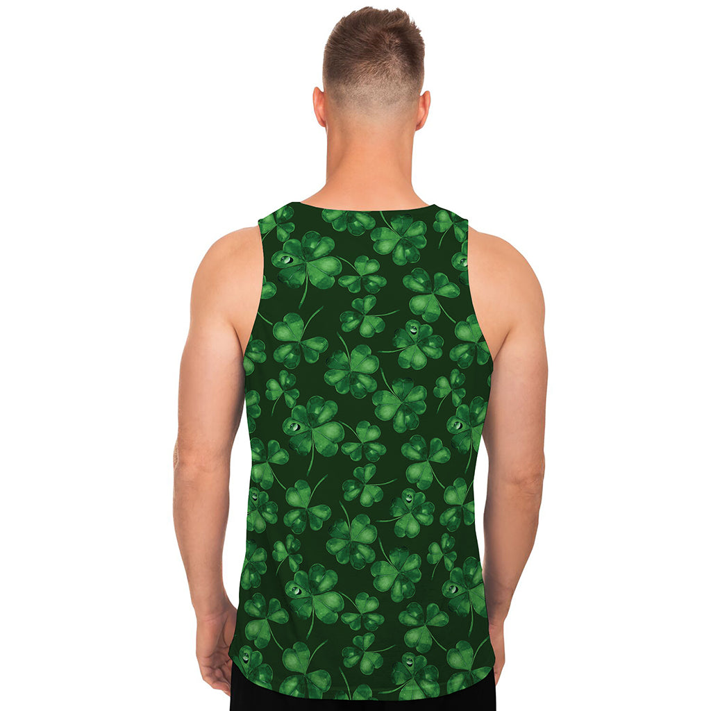 Watercolor Saint Patrick's Day Print Men's Tank Top