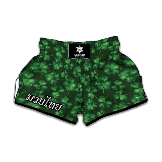 Watercolor Saint Patrick's Day Print Muay Thai Boxing Shorts