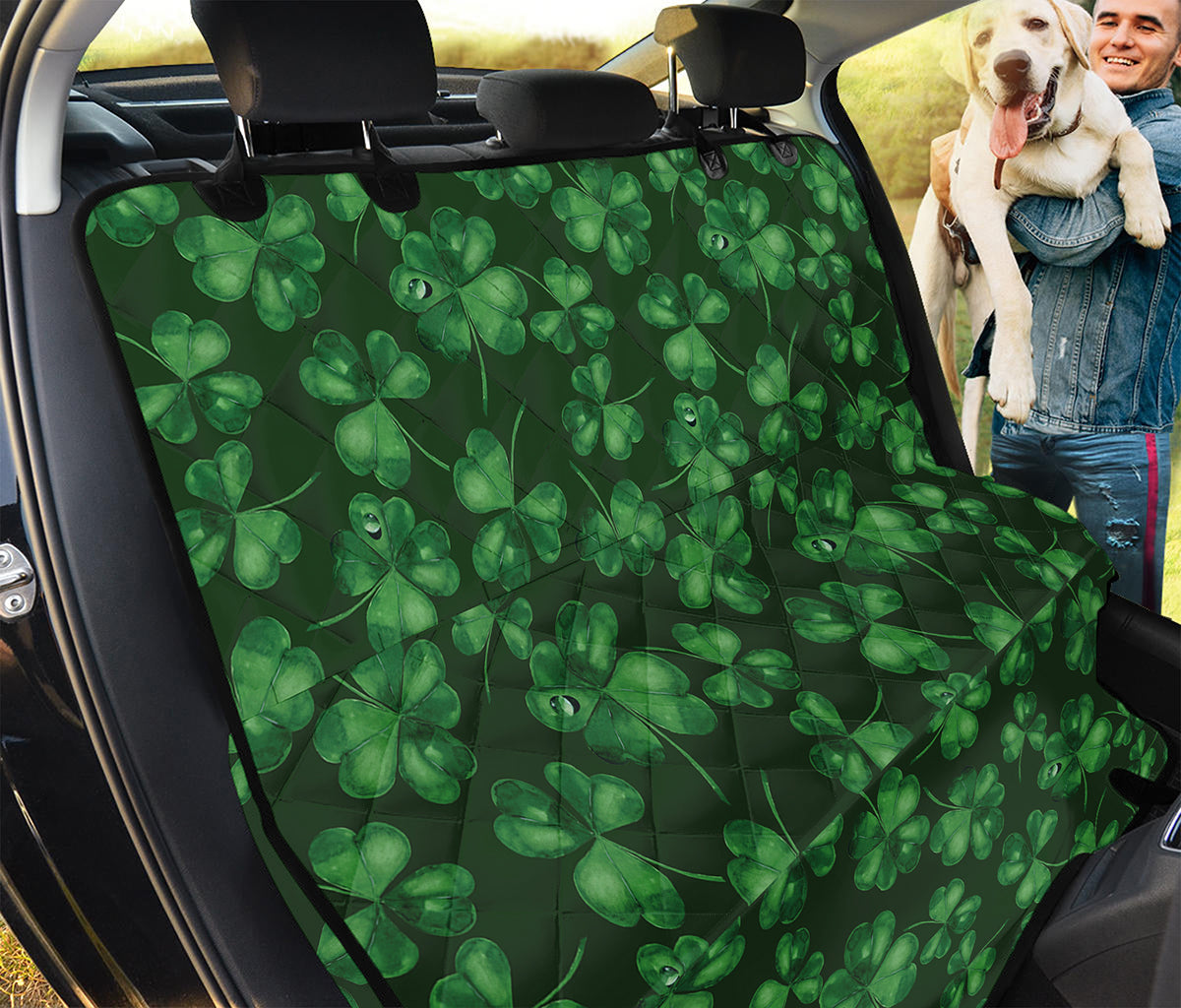 Watercolor Saint Patrick's Day Print Pet Car Back Seat Cover