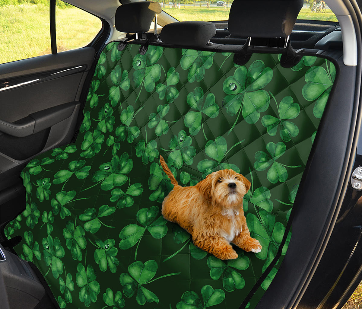 Watercolor Saint Patrick's Day Print Pet Car Back Seat Cover