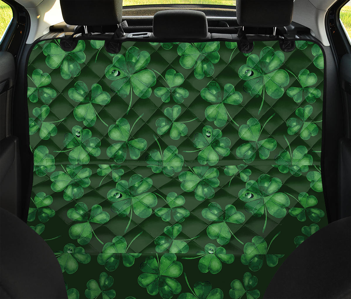 Watercolor Saint Patrick's Day Print Pet Car Back Seat Cover