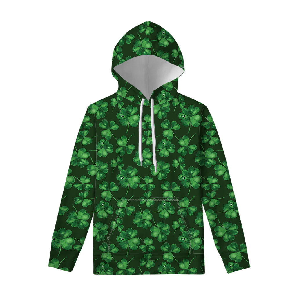 Watercolor Saint Patrick's Day Print Pullover Hoodie