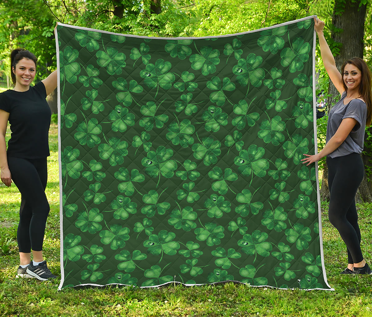 Watercolor Saint Patrick's Day Print Quilt