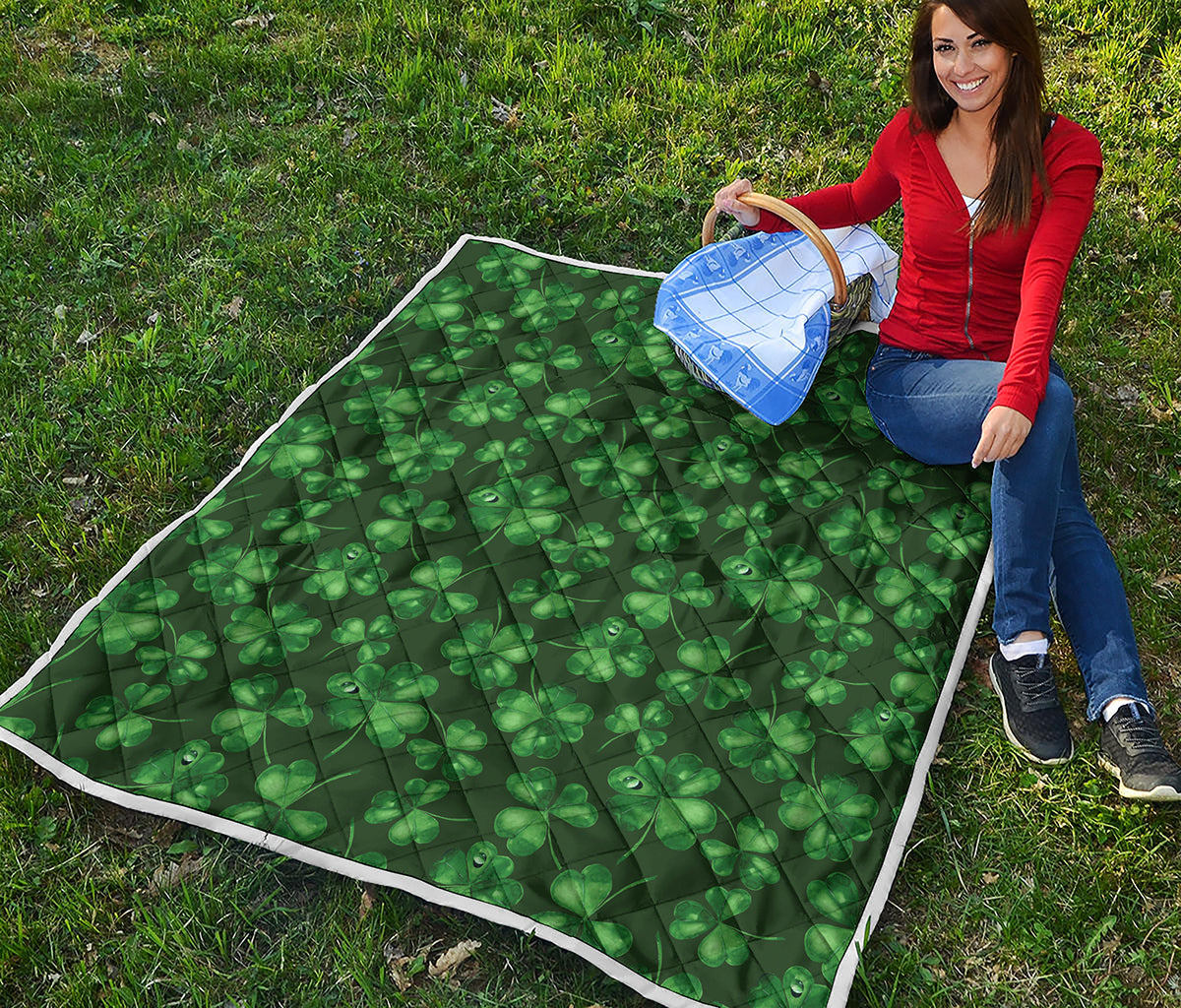 Watercolor Saint Patrick's Day Print Quilt